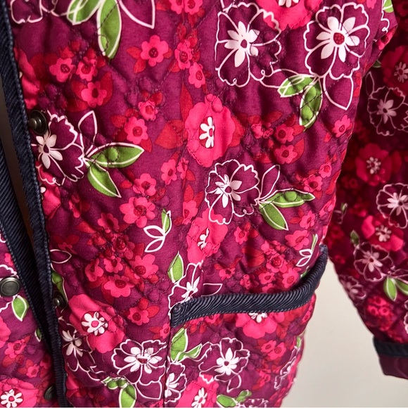 L.L. Bean Girls Floral Quilted Jacket - Picture 4 of 6